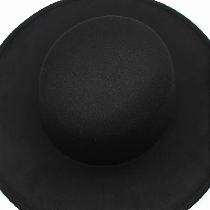 Fedora Wide Brim Hat (Zorro) (Black)
