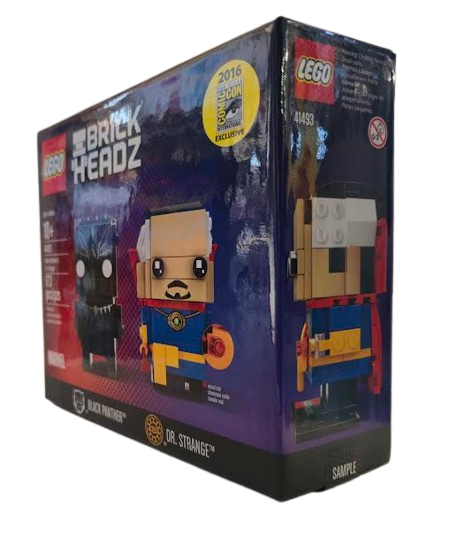 LEGO SDCC 2016 Exclusive Limited Editio Brick Headz Marvel Black Panther and Dr. Strange 41493 Sealed Sample