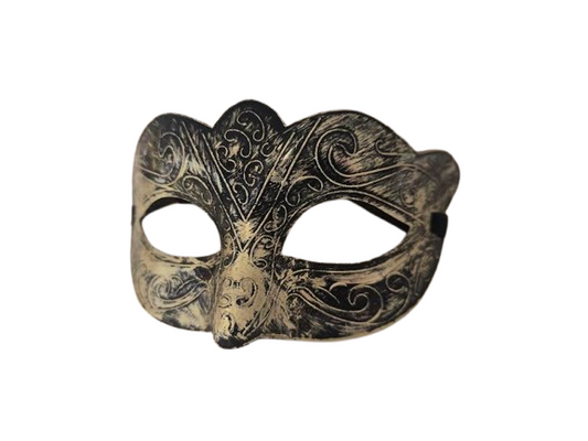 Venetian Style Metal Finish Masquerade Mask