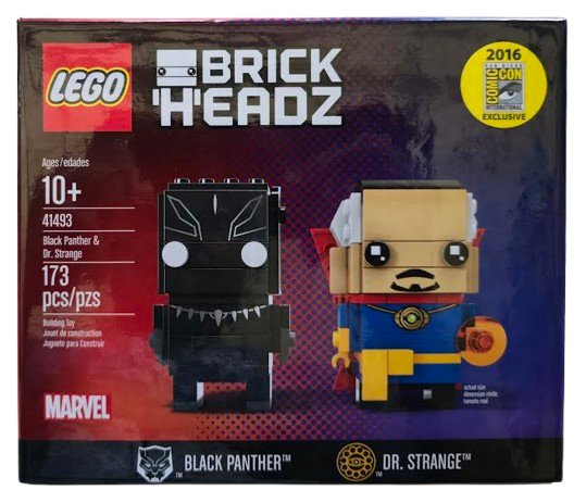 LEGO SDCC 2016 Exclusive Limited Editio Brick Headz Marvel Black Panther and Dr. Strange 41493 Sealed Sample