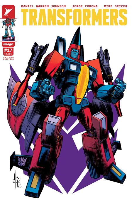 TRANSFORMERS #17 2ND PTG CVR A JASON HOWARD DECEPTICON CVR (4/9/25)