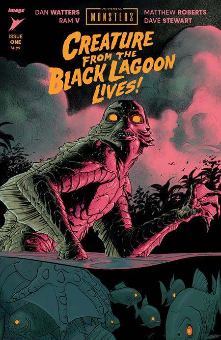 UNIVERSAL MONSTERS THE CREATURE FROM THE BLACK LAGOON LIVES #1 (OF 4) CVR A MATTHEW ROBERTS & DAVE STEWART 04/24/2024