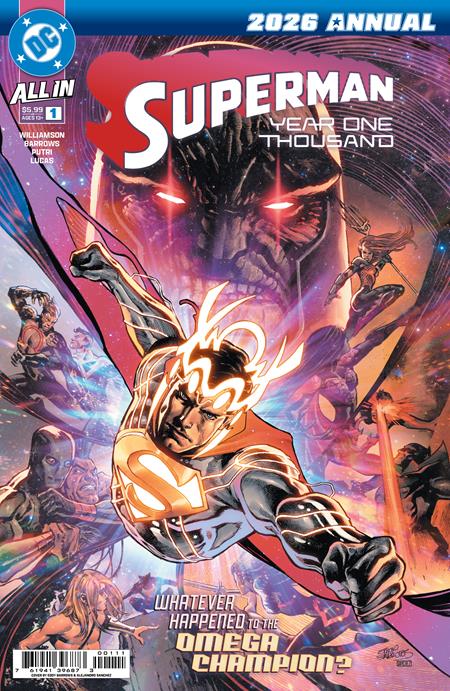 SUPERMAN ANNUAL YEAR ONE THOUSAND #1 (ONE SHOT) CVR A EDDY BARROWS (DC K.O.) 07/29/2026