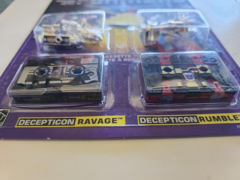Transformers G1 Cassettes Decepticon Ravage & Rumble 2018 Open Package Reproductions