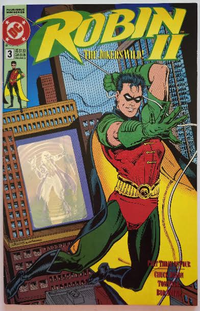 Robin II: Joker's Wild #3 Two Variant Set plus Chromatic Stickers 1991 NM Vintage Comics