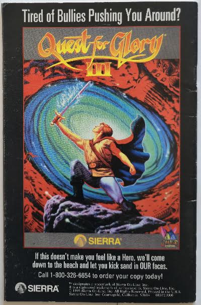 Quest for Glory IV: Shadows of Darkness Special Halloween 1993 Issue Insert