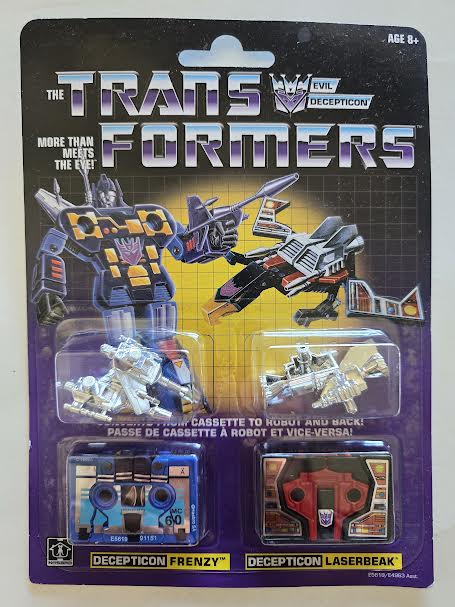 Transformers G1 Cassettes Decepticon Frenzy & Laserbeak 2018 Open Package Reproductions