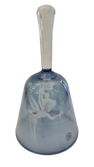 Vintage Disney Tinker Bell Etched Crystal Ornamental Bell