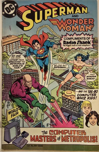 Superman and Wonder Woman The Computer Masters of Metropolis 1982 Radioshack Promotional Vintage Comic Fair