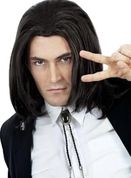 Pulp Fiction /Hitman Vince/ black straight hair Wig
