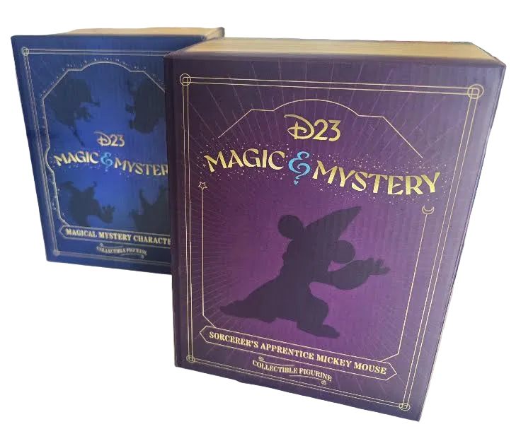 D23 Magic & Mystery 2024 Gold Member Collector Set with Mickey Mouse and Malificent Figures