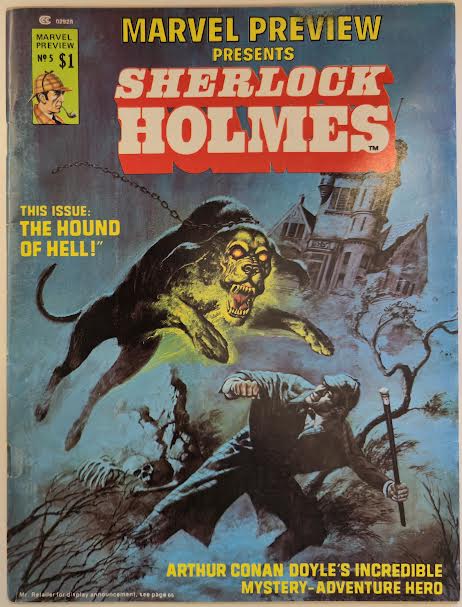 Marvel Preview #5: Sherlock Holme 1975 FN Vintage Magazine