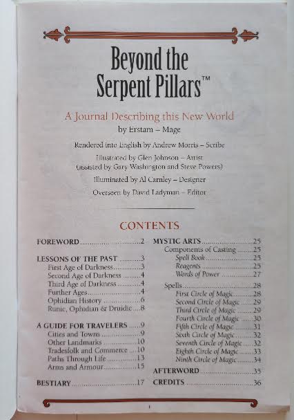 Ultima VII Part Two: Serpent Isle Beyond the Serpent Pillars Booklet and Player Reference Guide 1993