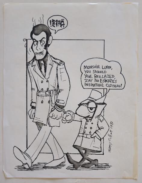 Lupin the Third hand drawing by Jerry Collins 1981