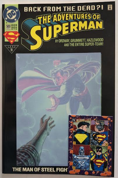 Adventures of Superman #500 Collectors Edition with Trading Card 1993 NM Vintage Comic