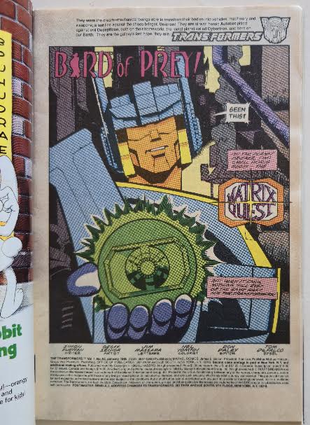 Transformers #62 1989 Vintage Comic