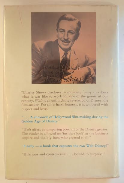 Backstage Adventures with Walt Disney 1980 First Edition HC