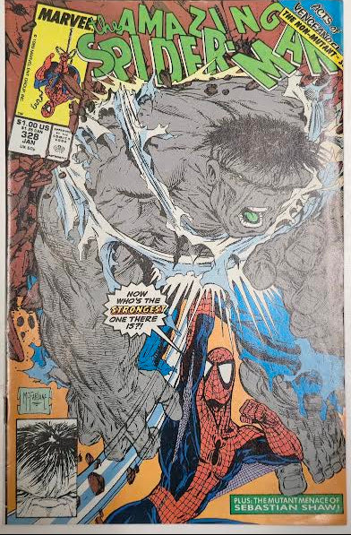 Comic book cover featuring Spider-Man with a dynamic layout and text