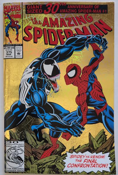 Amazing Spider-Man #375 Gold Foil 1993 NM Vintage Comic