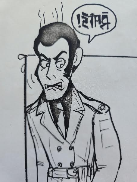Lupin the Third hand drawing by Jerry Collins 1981