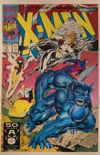 X-Men #1 from 1991 featuring Storm, Beast, Professor Charles Xavier, and Phoenix in near-mint condition