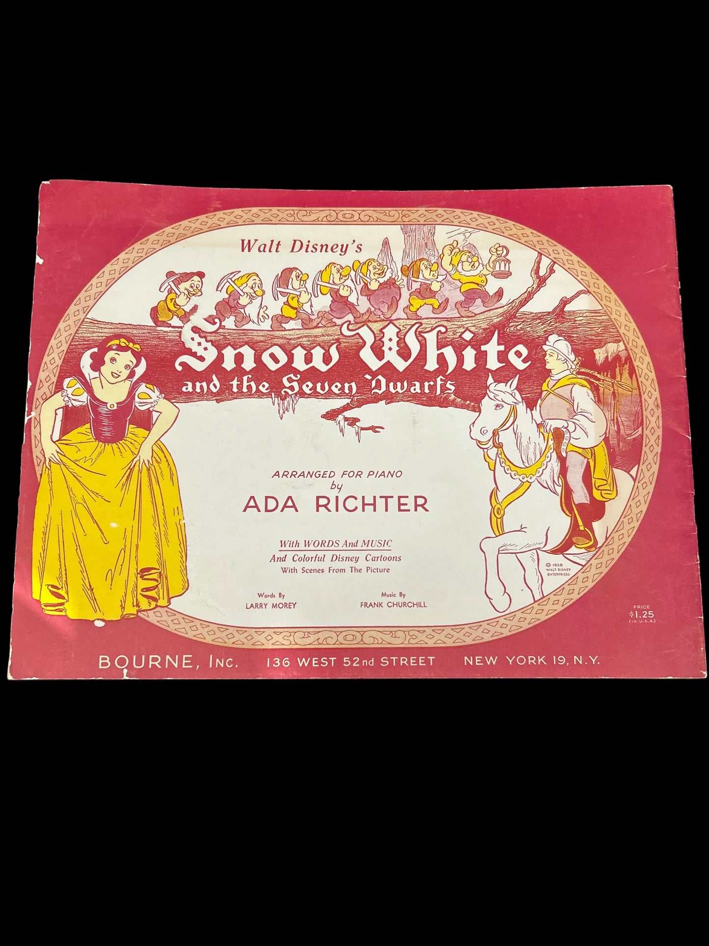 Walt Disney Classics easy piano arrangements by Ada Richter (1957)