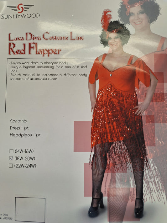Flapper Rojo Lady Diva