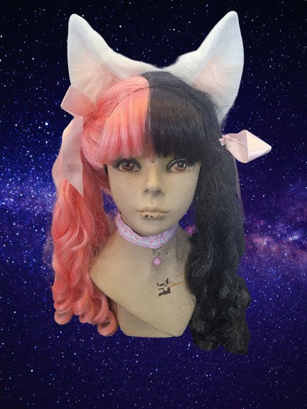 Lux Aeterna Luxury Cat Ears & Tail Cosplay with Pastel Choker Set