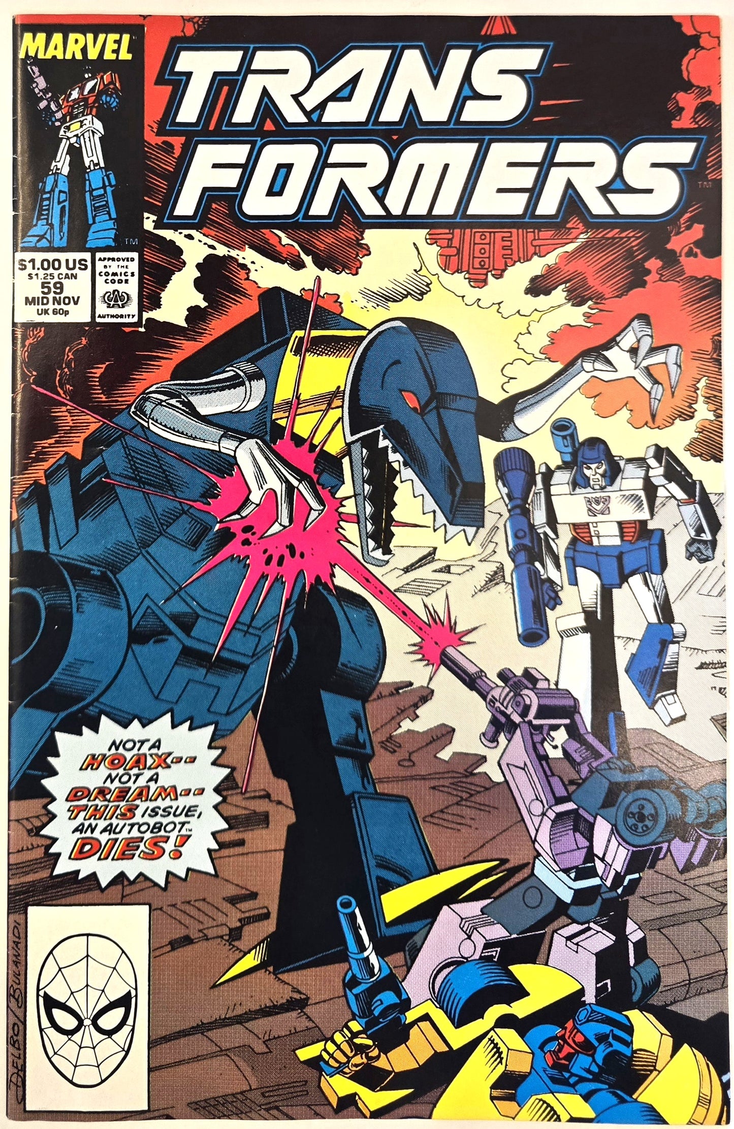 Transformers #59 1989 VF-NM Vintage Comic