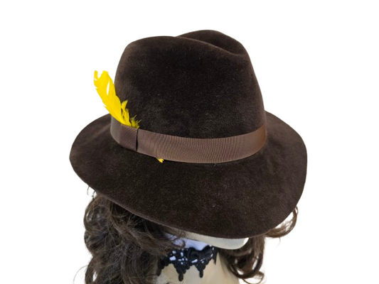 Helen Kaminski Rabbit Fur Felt Fedora - Chocolate - Vintage