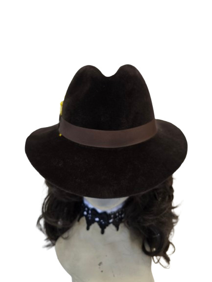 Helen Kaminski Rabbit Fur Felt Fedora - Chocolate - Vintage
