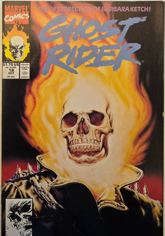 Ghost Rider #18 1990 VF-NM Vintage Comic