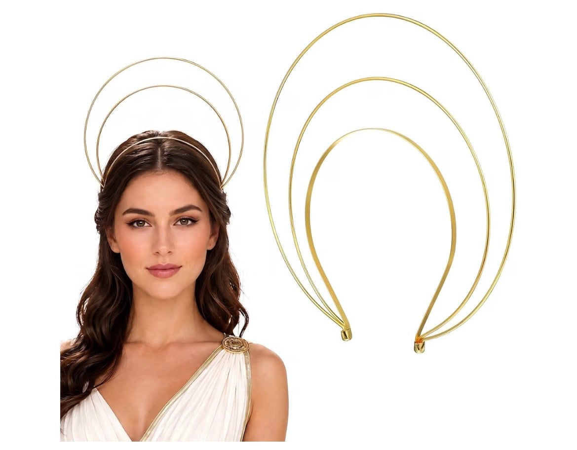 Golden Halo Crown Greek Goddess Headpiece