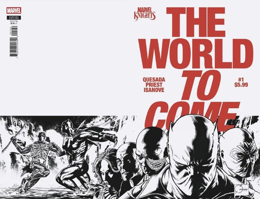 MARVEL KNIGHTS: THE WORLD TO COME #1 BLACK AND WHITE RETAILER ECLUSIVE VARIANT 06/04/2025