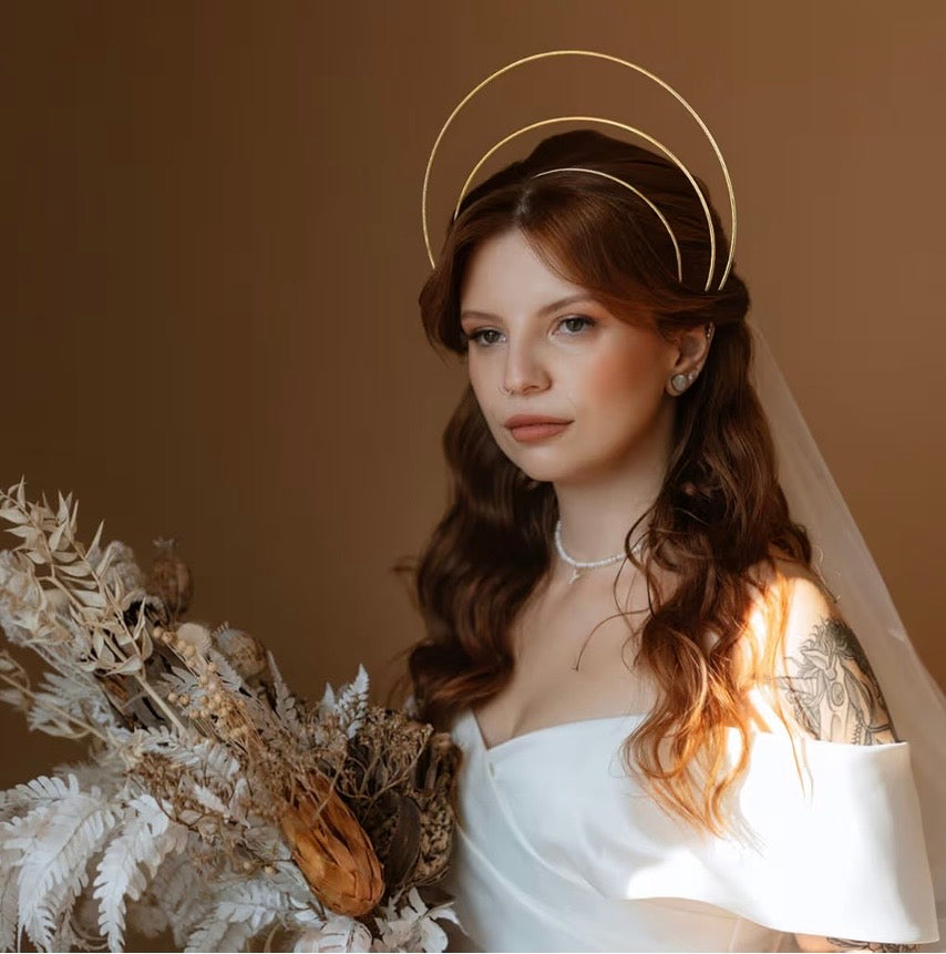 Golden Halo Crown Greek Goddess Headpiece