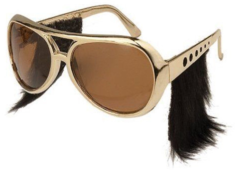 The King Gold Frame Sunglasses with Sideburns