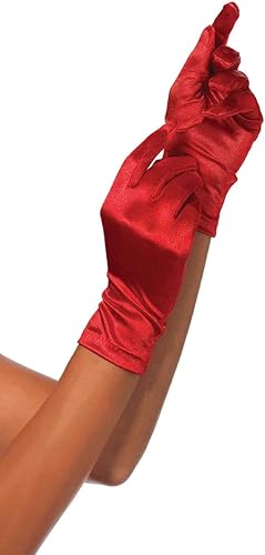 Wrist Length Gloves - Red