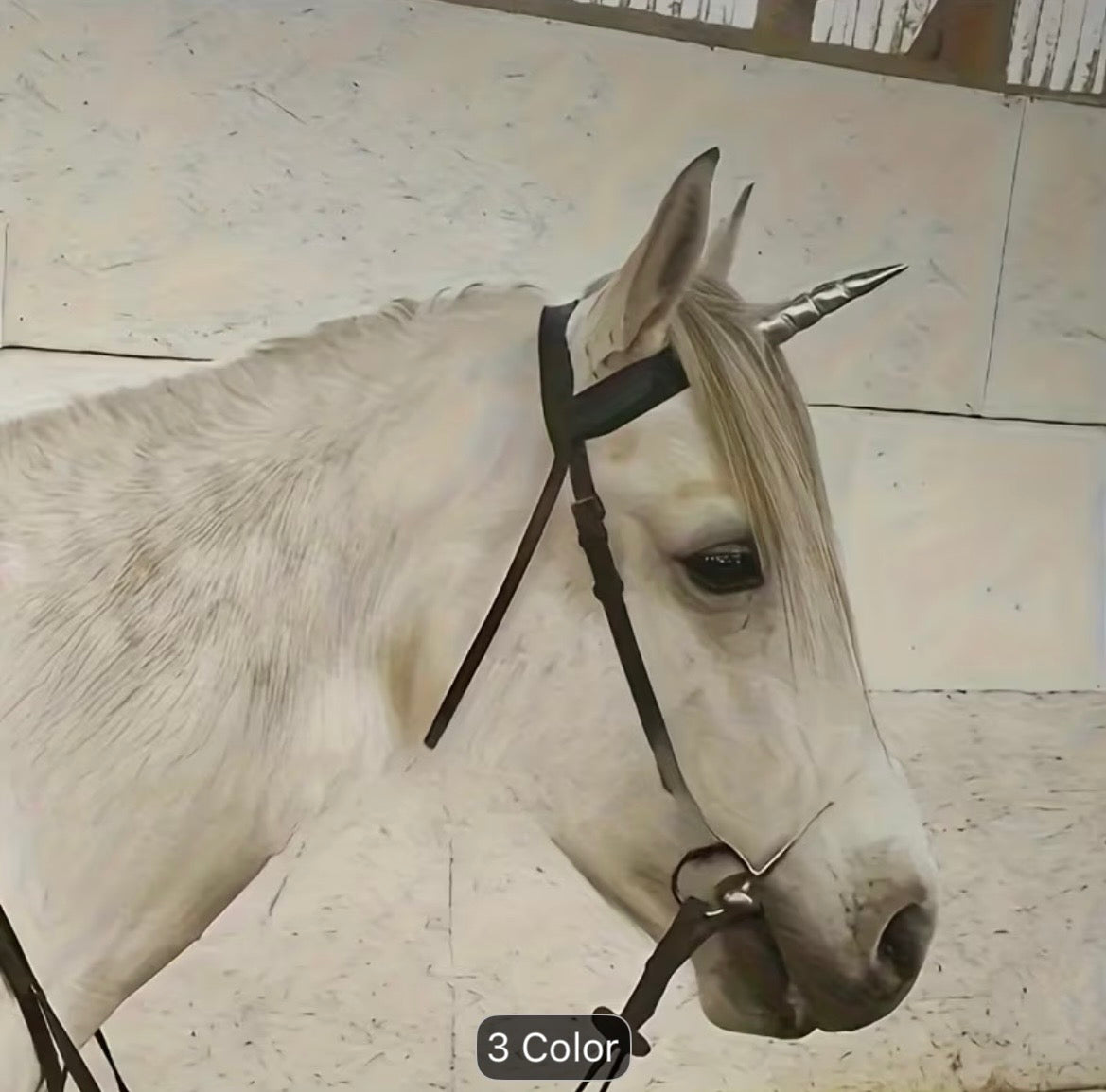 Unicorn headband - silver with gold wrap