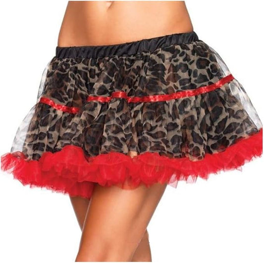 Leopard Print Chiffon Petticoat