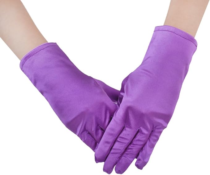 Wrist Length Gloves - Purple