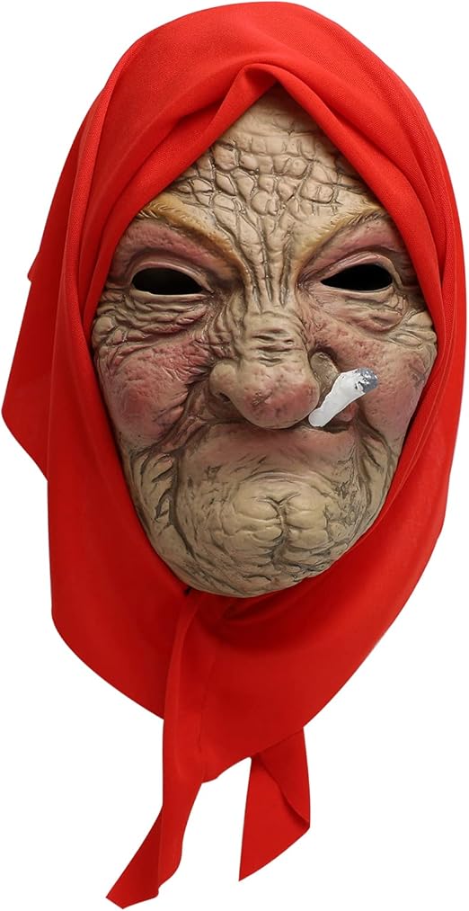 Smoking Babushka Grandma Mask