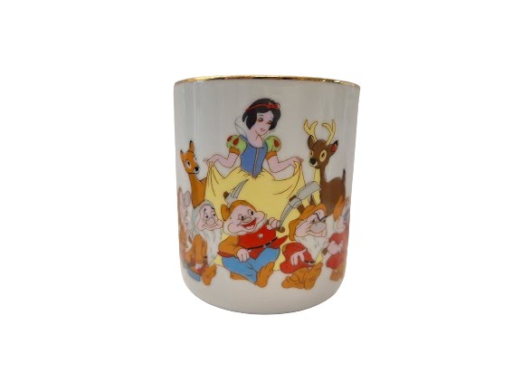 Vintage Snow White Disney Theme Parks Tea Cup With Gold Rim Made In Japan