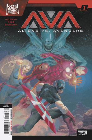 ALIENS VS. AVENGERS #1 ESAD RIBIC 3RD PRINTING VARIANT 03/05/2025