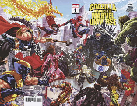 GODZILLA DESTROYS THE MARVEL UNIVERSE #1 WRAPAROUND COVER 07/16/2025