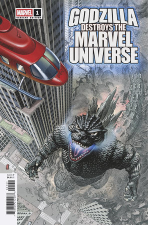 GODZILLA DESTROYS THE MARVEL UNIVERSE #1 E.J. SU FAN FAVORITE VARIANT 07/16/2025