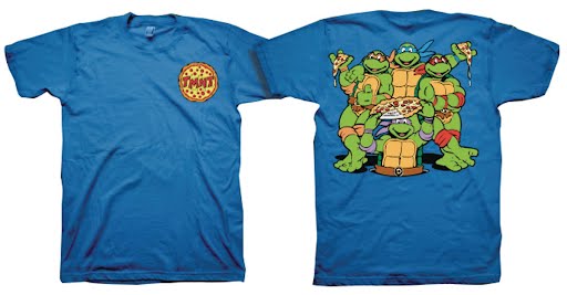 TMNT-Shirt vorne und hinten