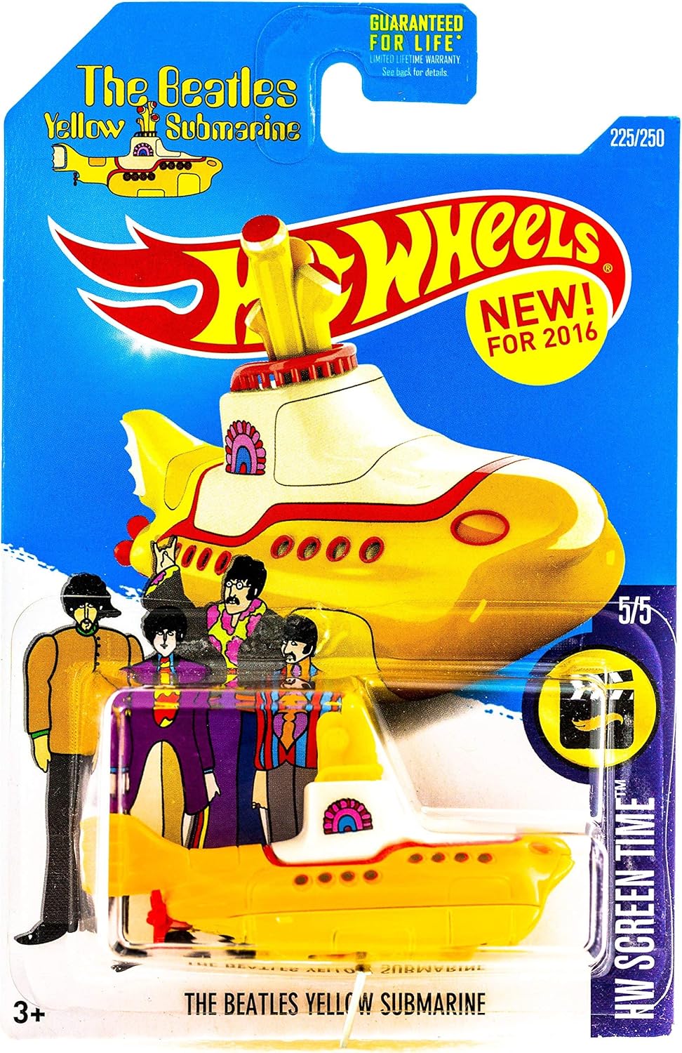 Hot Wheels The Beatles Yellow Submarine HW Screen Time 225/250 2015