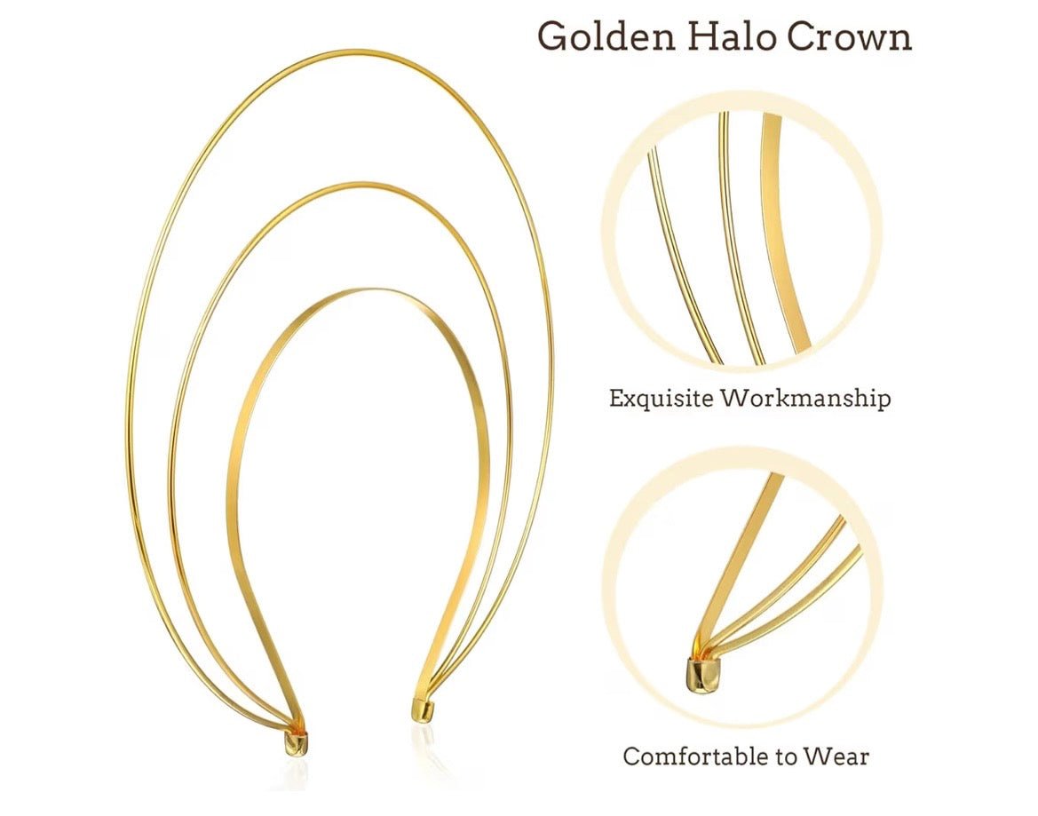 Golden Halo Crown Greek Goddess Headpiece
