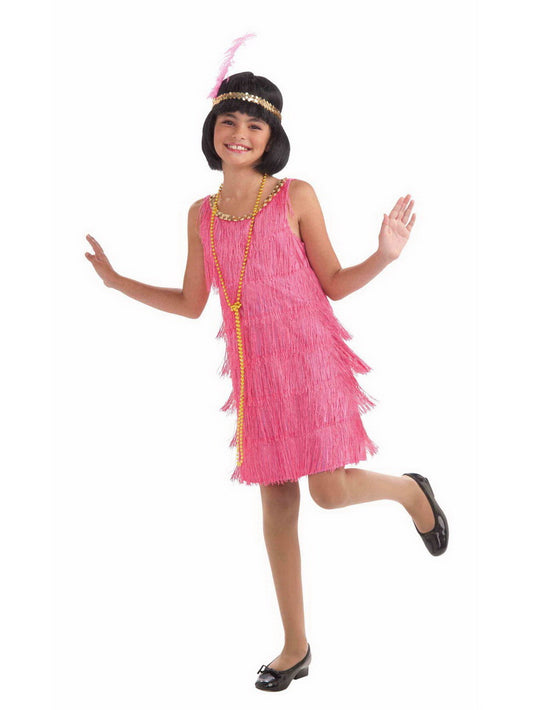 Fashion Flapper Costume - Pink - Kids