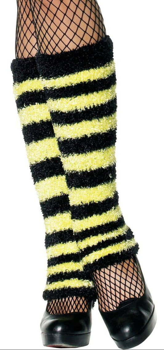 Black and Yellow Bumble Bee Leg Warmers
